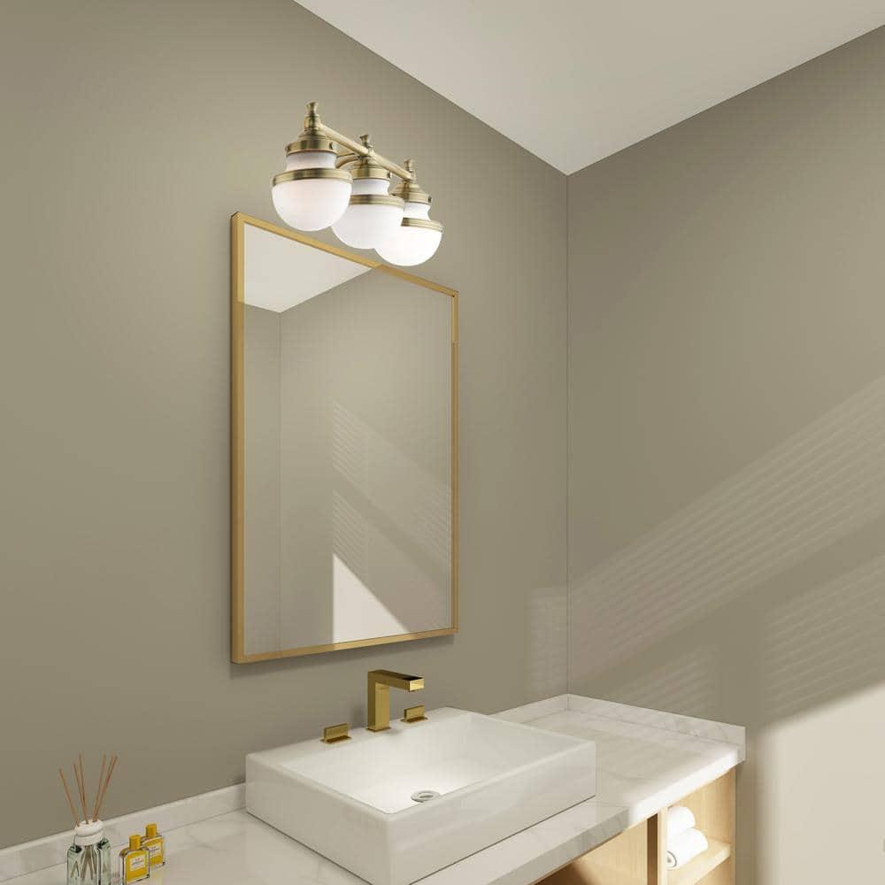 Livex Lighting Oldwick 3 - Light Vanity in  Antique Brass