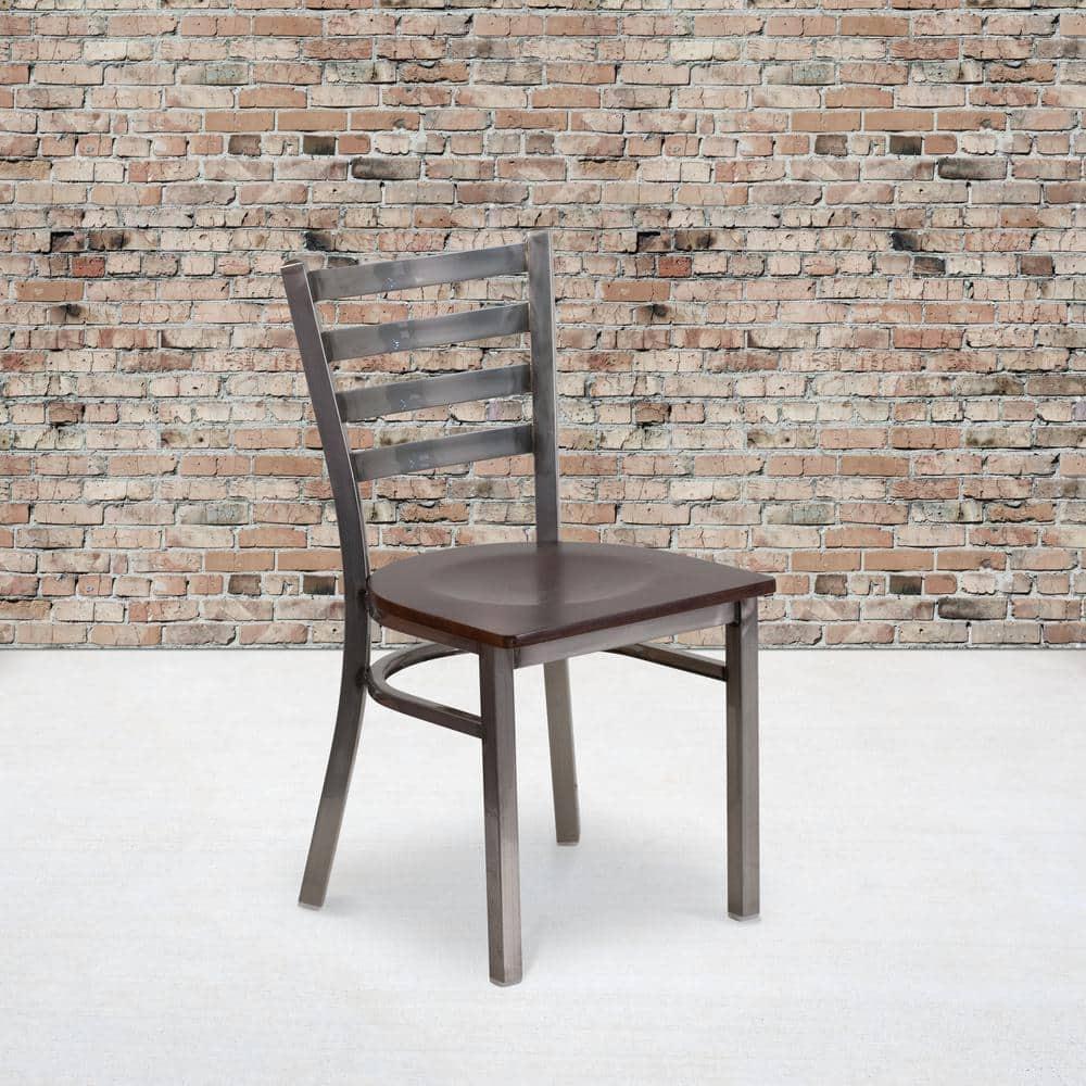 Flash Furniture Kendall Clear Coated Ladder Back Metal Restaurant Chair