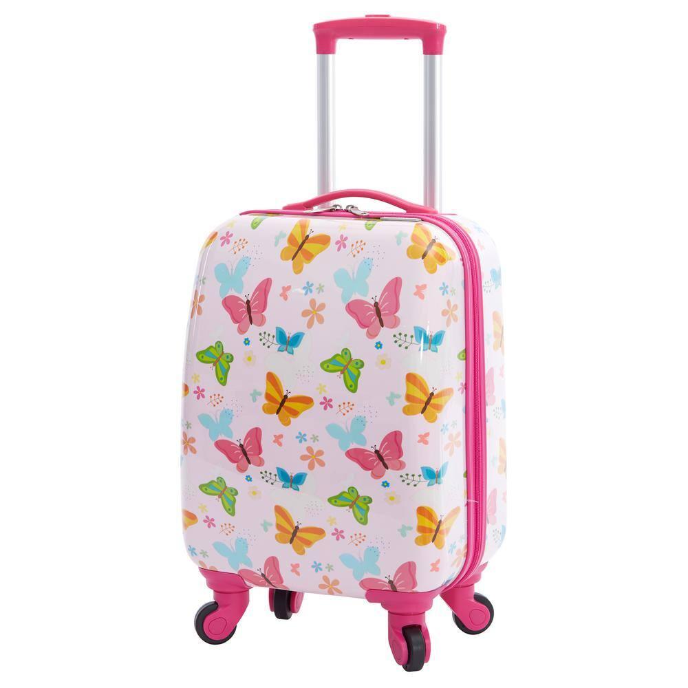 Travelers Club Kids' 5pc Hardside Checked Spinner Luggage Set - Ice Cream