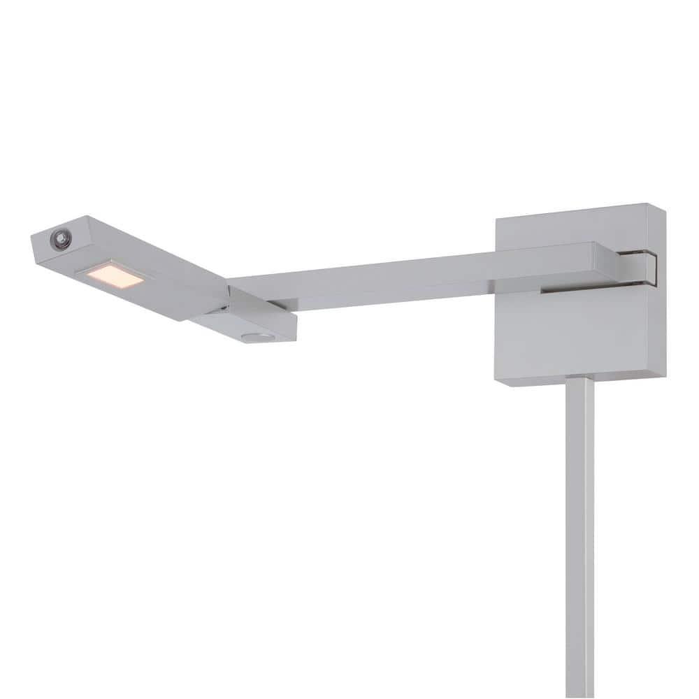 Flip LED Swing Arm Wall Light in Titanium with Dimmable Feature