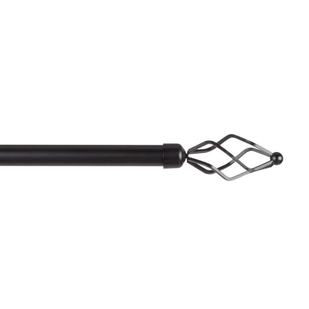 Amalgamated Textiles Exclusive Home Lancelot 1" Window Curtain Rod and Finial Set, Adjustable