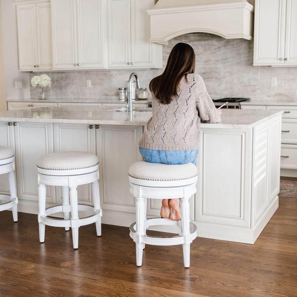 Maven Lane Maven Lane Pullman Backless Stool with Fabric Upholstery