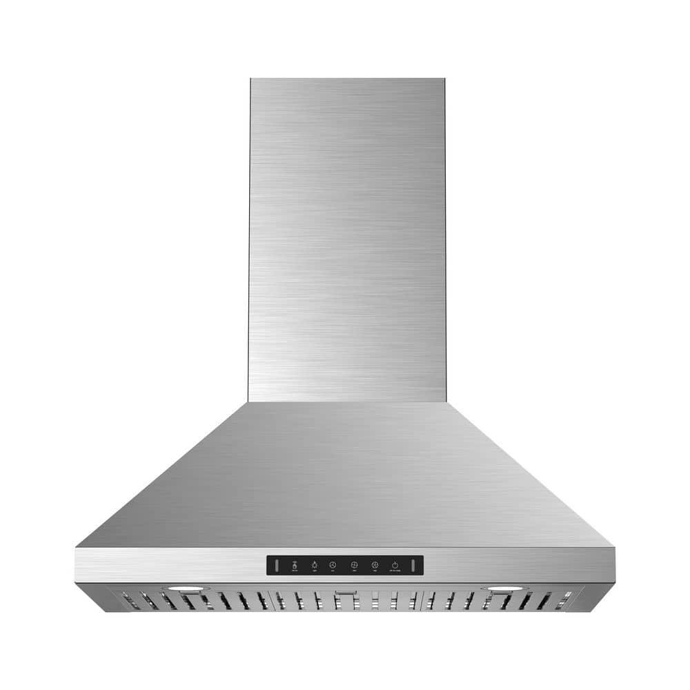 36" 900 CFM Convertible Wall Mount Range Hood with LED Lights & Hands-Free Control