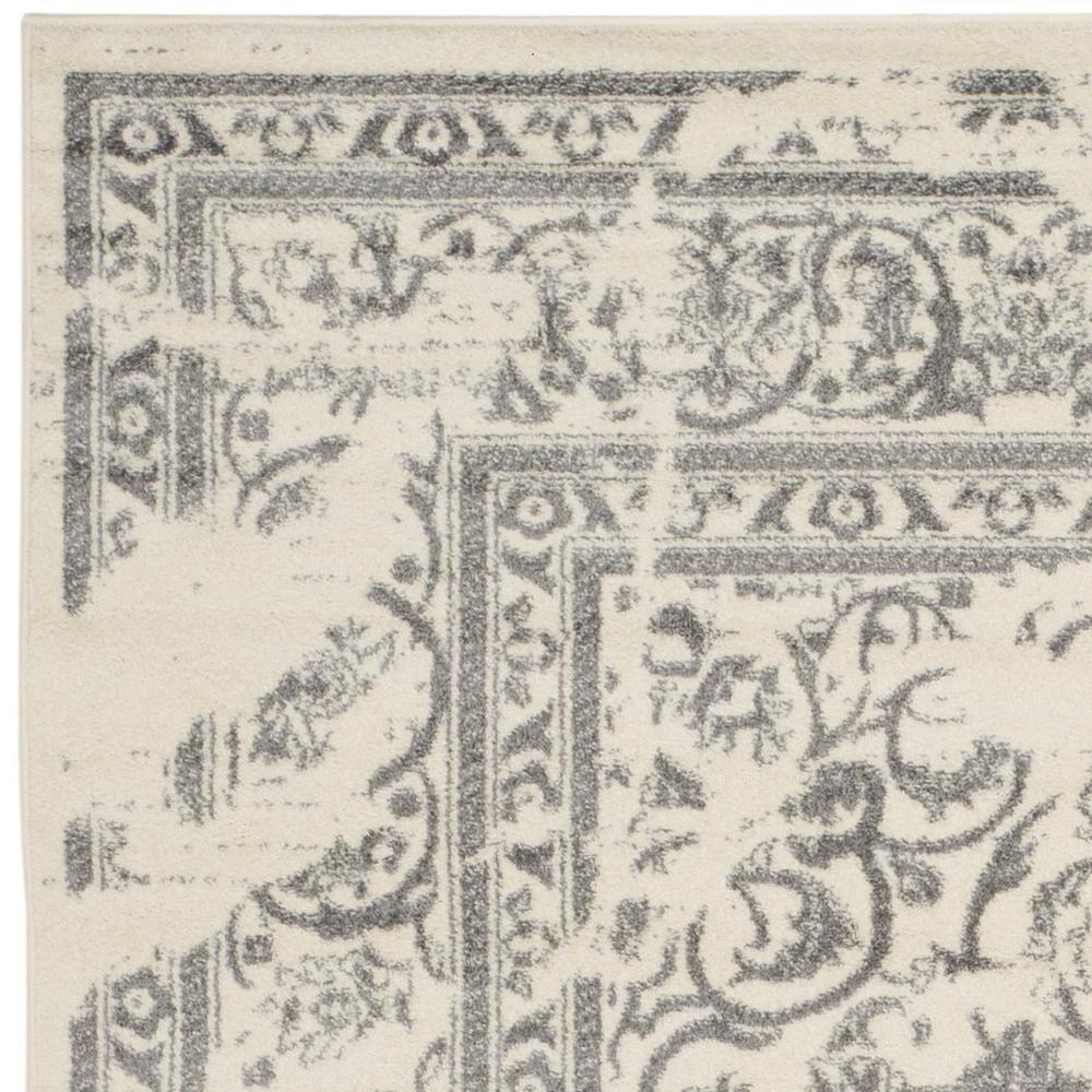 SAFAVIEH Adirondack Zoey Traditional Faded Area Rug, Ivory/Silver, 11' x 15'