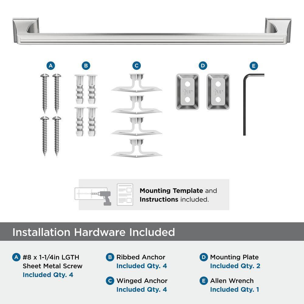 Amerock Mulholland Chrome 18 inch (457mm) Towel Bar