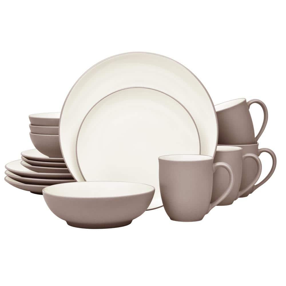 Noritake Colorwave Clay 16-Piece Coupe Dinnerware Set, Service for 4