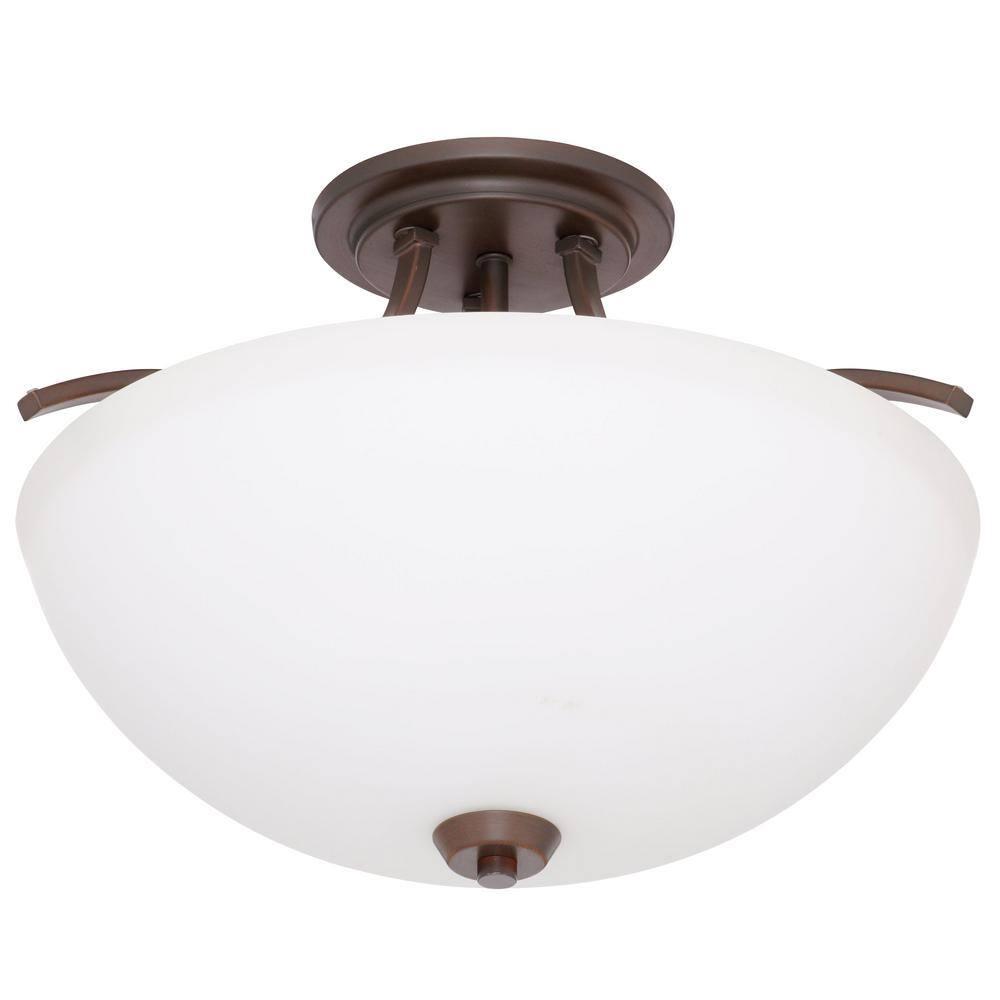 Minka Lavery - Overland Park - 3 Light Semi-Flush Mount in Transitional Style -