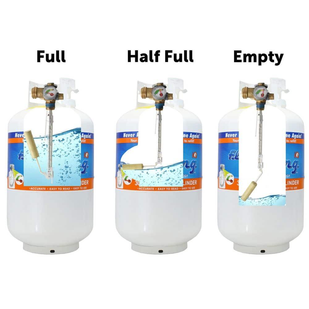 Flame King Flame King 30LB Empty Steel Propane Tank LP Cylinder, OPD Valve & Built-in Gauge for Grills & BBQs