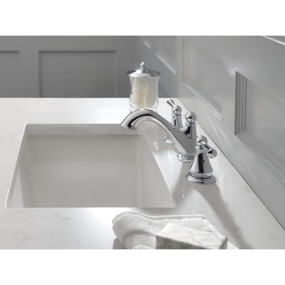 Haywood Widespread Bathroom Faucet 3 Hole, 2-handle Bathroom Sink Faucet with Drain Assembly