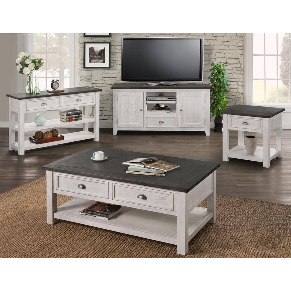Svensson Home Monterey Solid Wood Coffee Table White with Grey Top