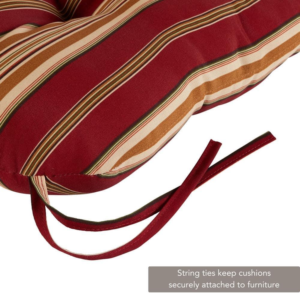 Greendale Home Fashions Roma Stripe 42 x 21 in. Outdoor Reversible Tufted Chair Cushion