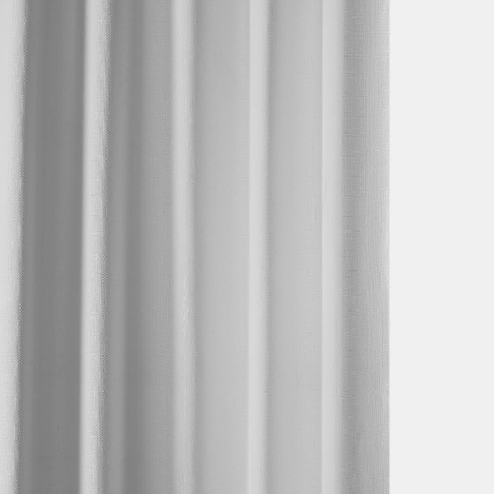 Half Price Drapes Dove White Faux Linen Room Darkening Curtains for Bedroom(1 Panel),50W X 120L