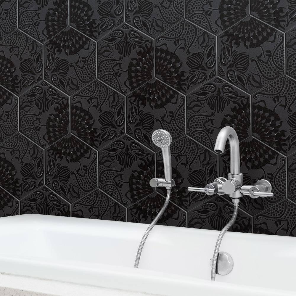 Gaudi Hex 9" x 10" Porcelain Patterned Wall & Floor Tile