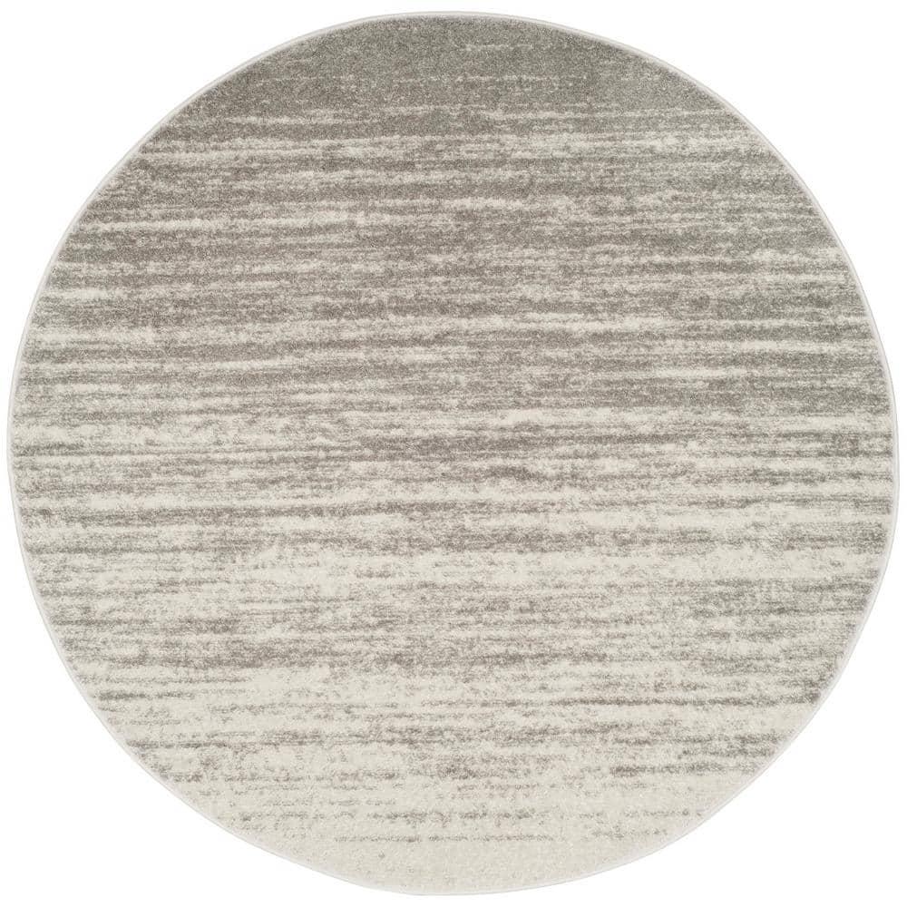 SAFAVIEH Adirondack Esmond Abstract Area Rug, Light Grey/Grey, 10' x 10' Round