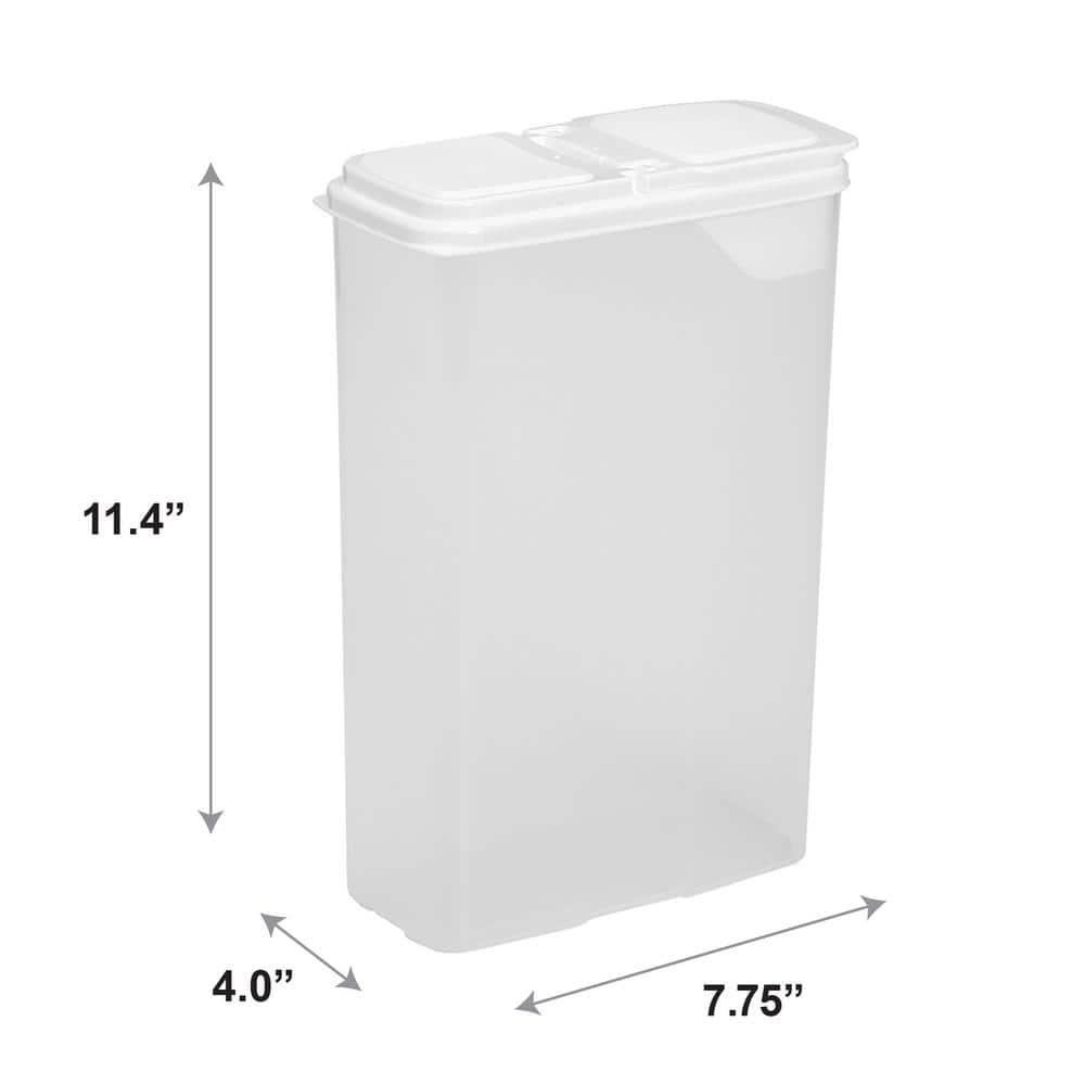 Clear BPA-Free Plastic Food Storage Dispensers Set with Flip Top Lid