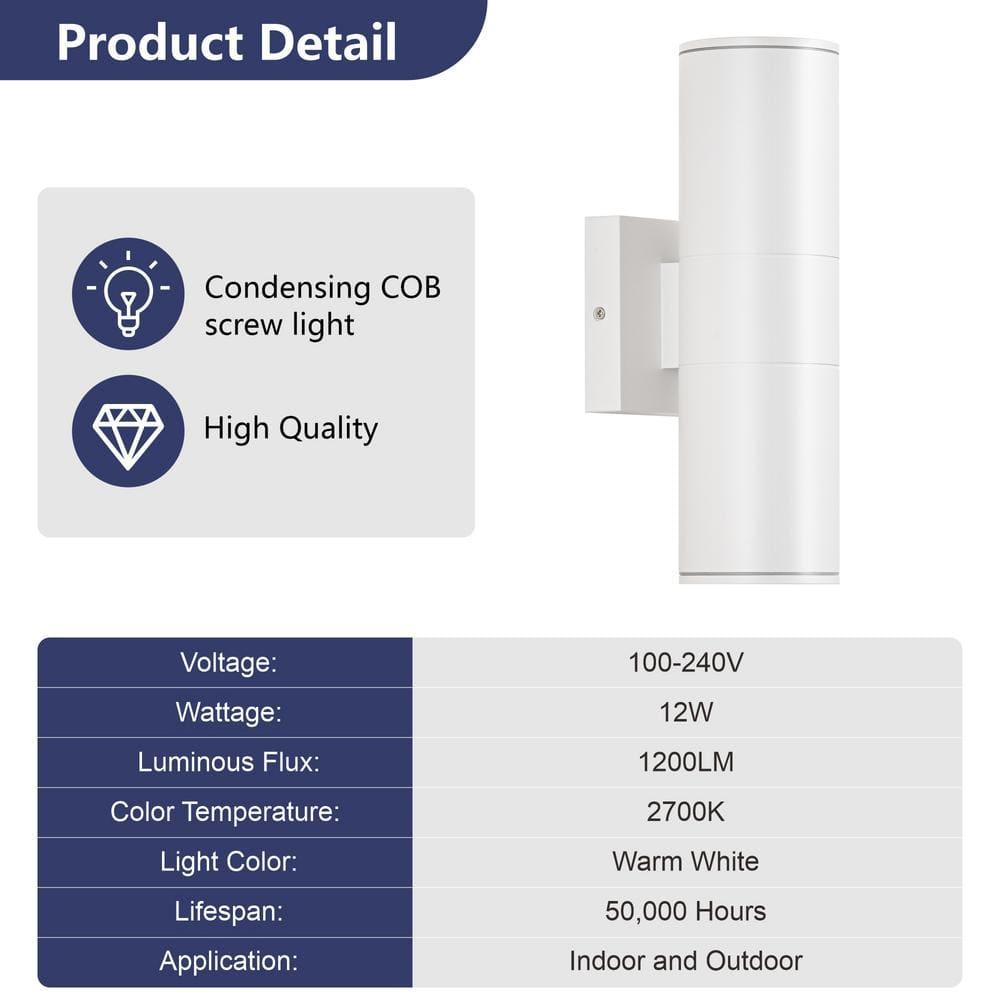 Nuvo Lighting 2 Light LED Large Up and Down Outdoor Sconce