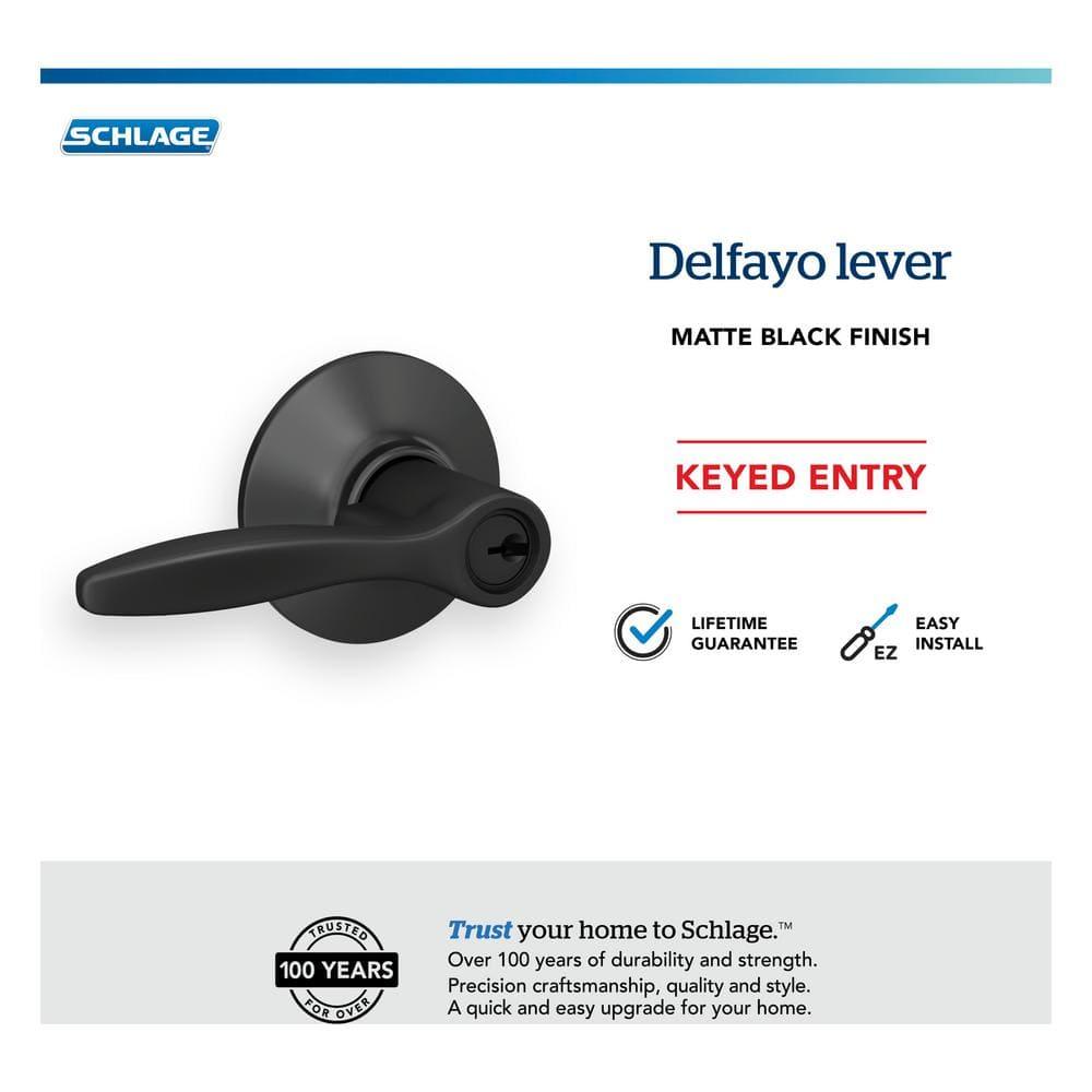 Delfayo Lever Keyed Entry Lock