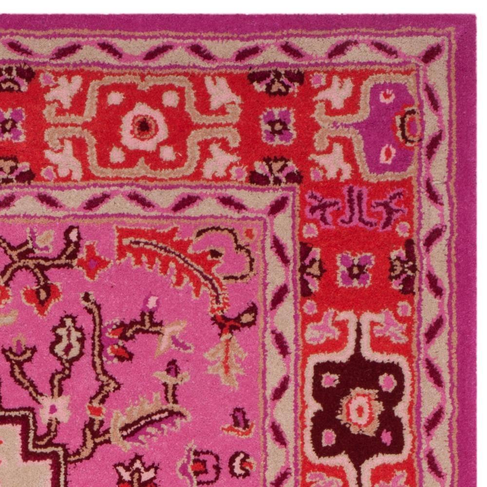 Bellagio BLG545 Hand Tufted Area Rug - Red Pink/Ivory - 6'x9' - Safavieh.