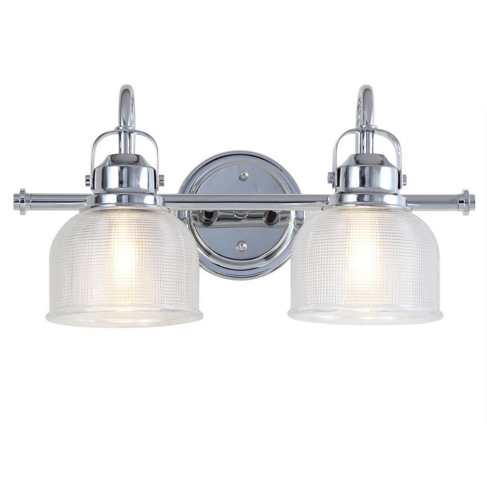 17.25" Metal/Glass Vanity Wall Light, ETL Listed, Bright Bathroom Fixture - JONATHAN Y