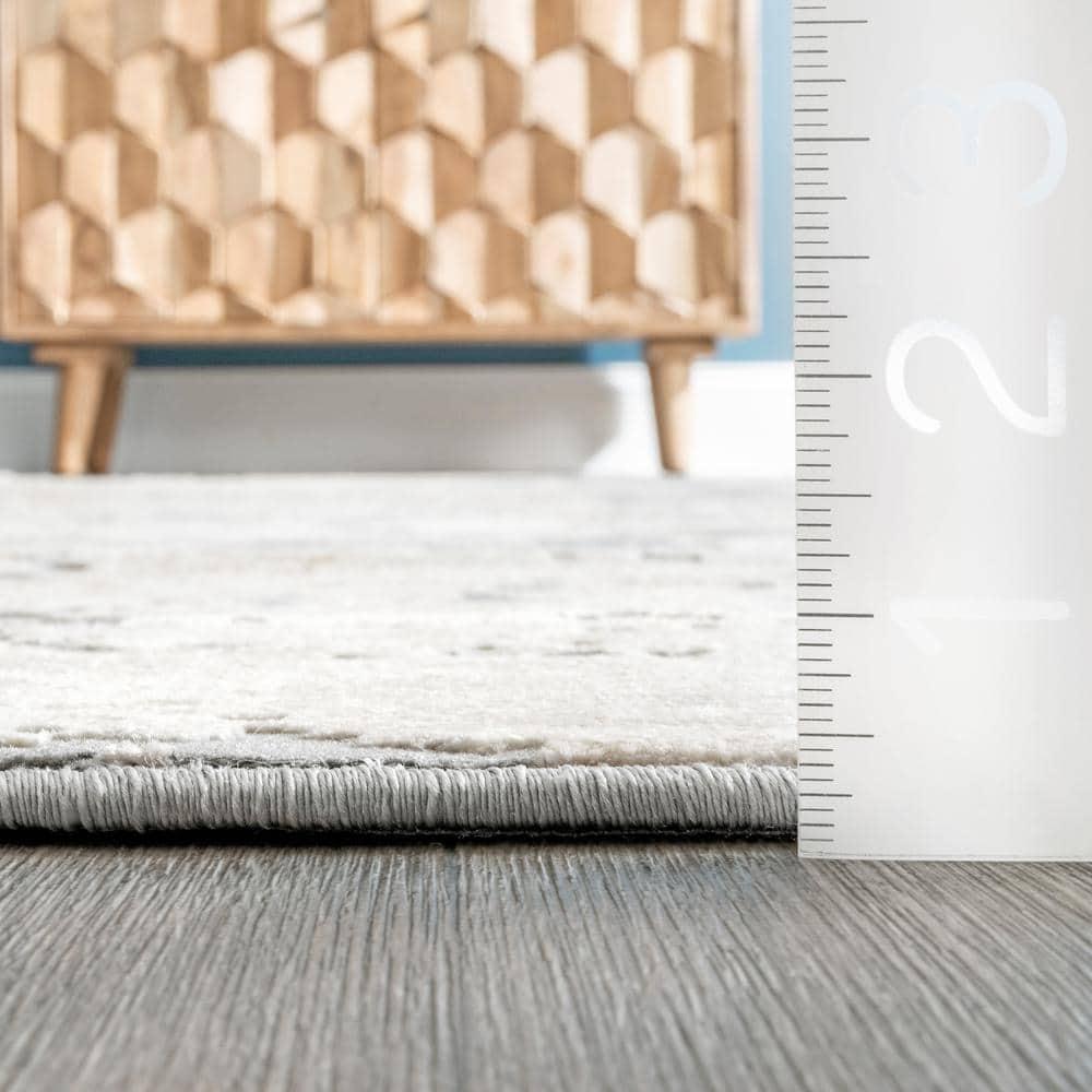 Nuloom Chastin Abstract 6 Square Indoor Area Rug for Living Room Bedroom Dining Room Kitchen, Beige/Grey