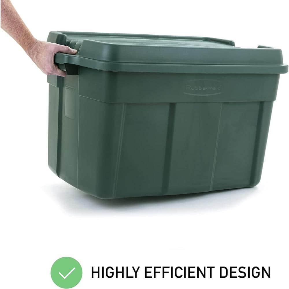 Rubbermaid Rubbermaid Ecosense High-Top Storage Containers, 37 Gal, 3 Pack, Recycled Materials