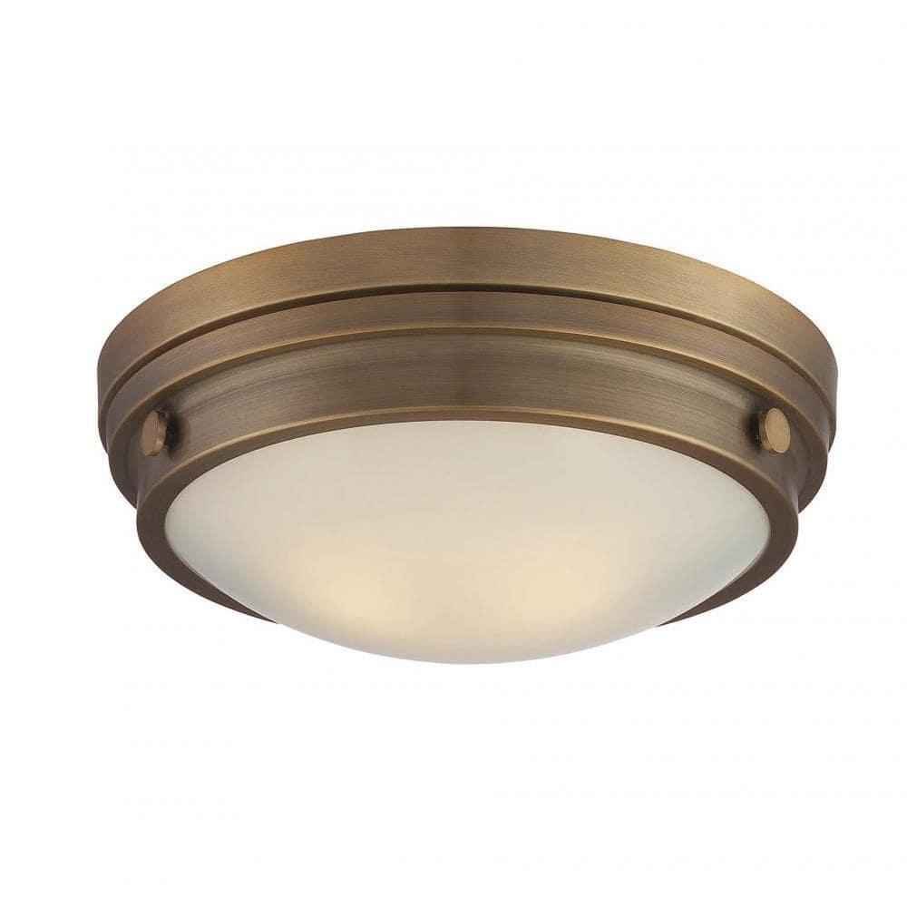 Savoy House Lucerne 2 - Light Flush Mount in  Warm Brass