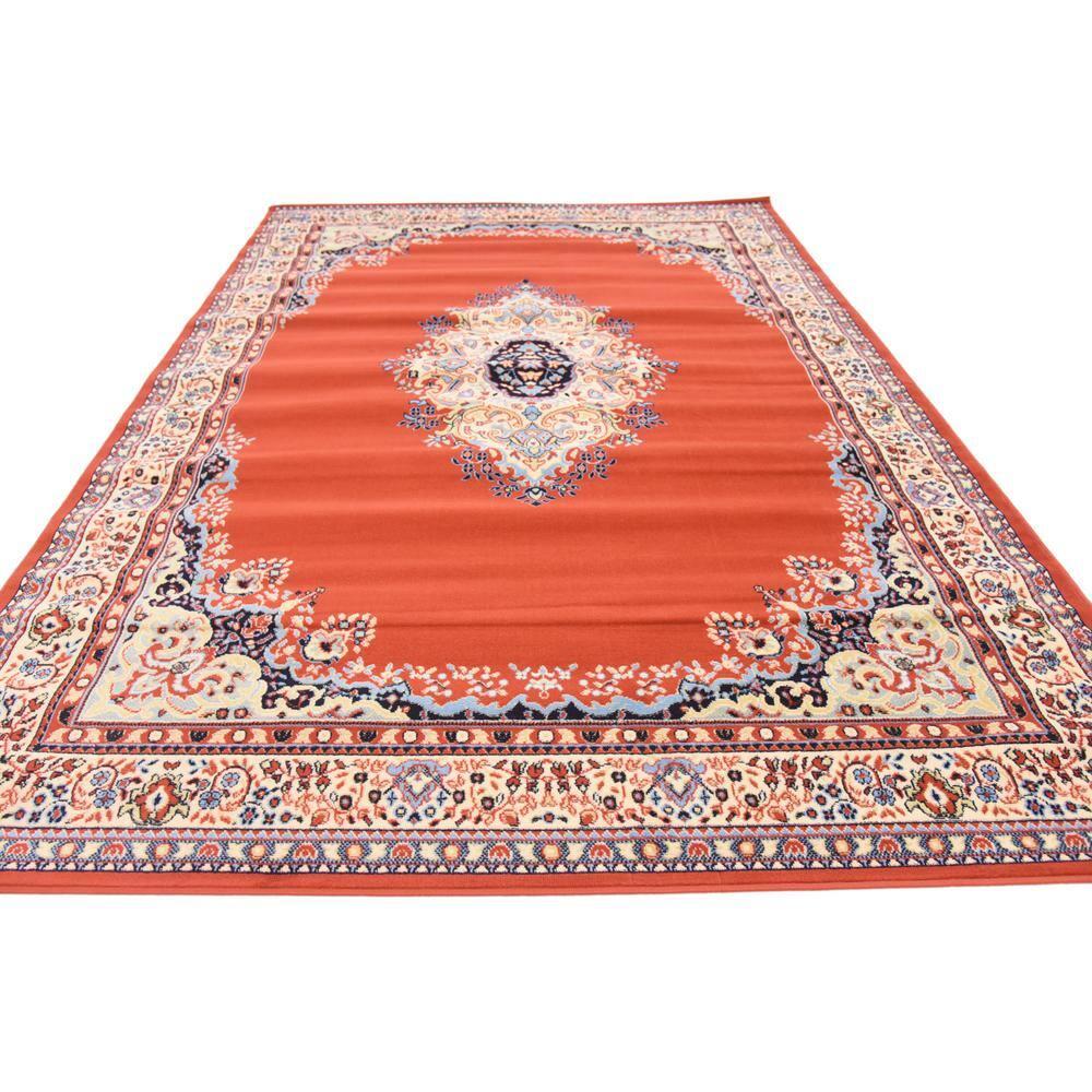 Handmade Terracotta Medallion 7' x 10' Easy Care Rug