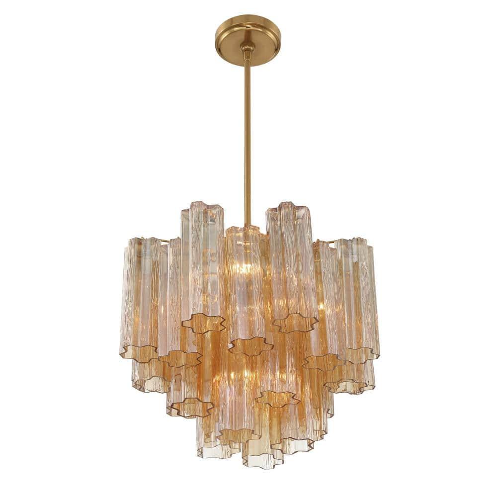 Crystorama Lighting Addis 4 - Light Chandelier in  Aged Brass