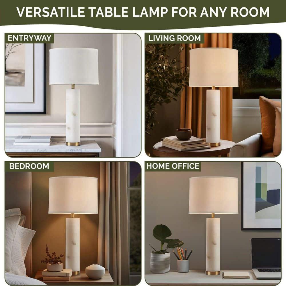 Everly Quinn Alabaster Table Lamp