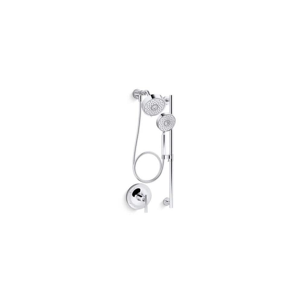 Kohler Purist Performance Showering Kit, 2.5 GPM Multifunction Showerhead and Handshower Package, Three Spray Settings