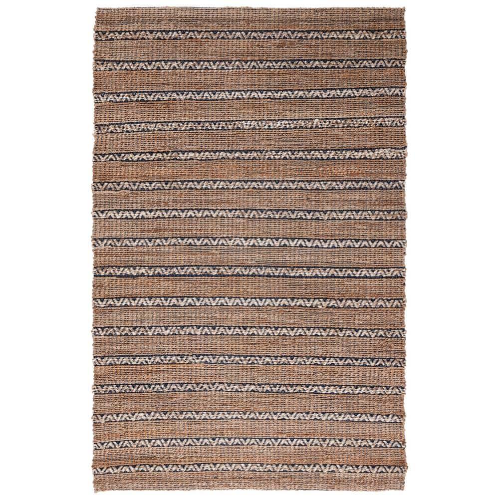 Natural Fiber NFB655 Power Loomed Area Rug - Navy/Natural - 8'x10' - Safavieh.