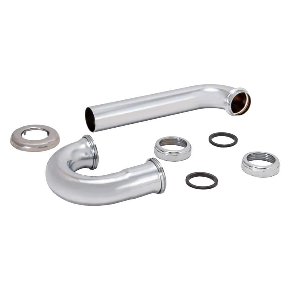 Eastman 35002 P-Trap Pipe Fittings & Couplers with Flange, 1-1/4 inch, Brass with Chrome