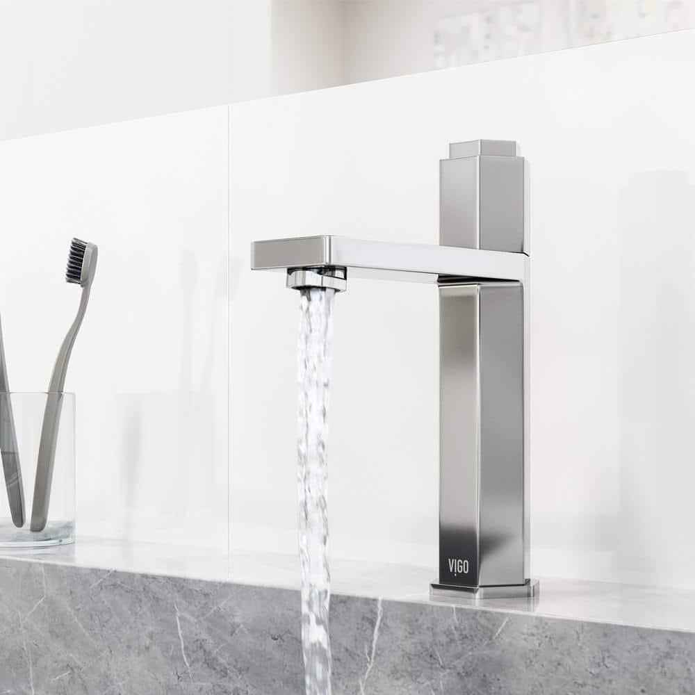 Nova 8" H Single Handle Single Hole Bathroom Faucet