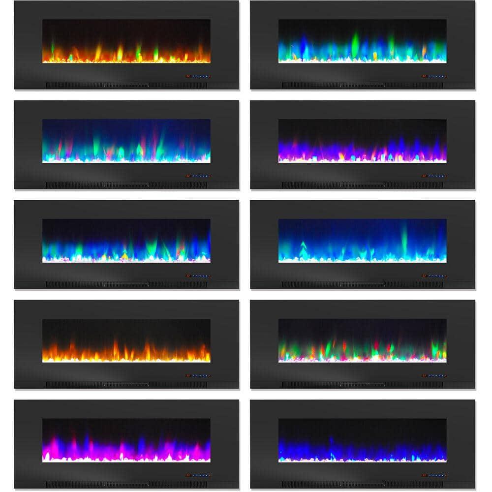 Cambridge Cambridge Wall Mount Electric Fireplace Heater with Remote Control for Indoor Use in Living Room, Bedroom, Home Office
