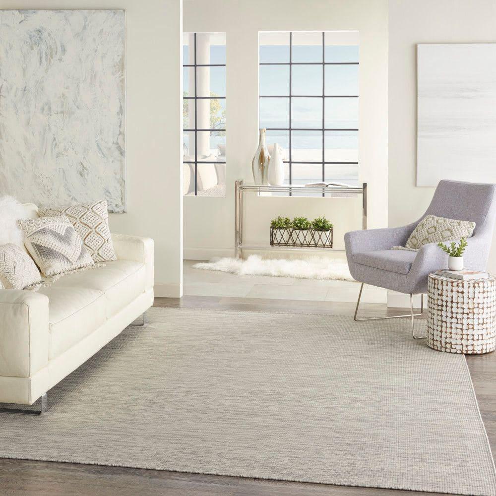 Nourison Positano POS01 Indoor/outdoor Area Rug - Lt Grey 8' x 10'