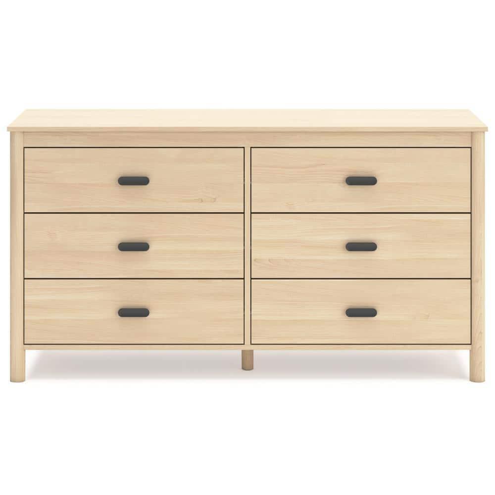 Signature Design by Ashley Cabinella Six Drawer Dresser, Tan