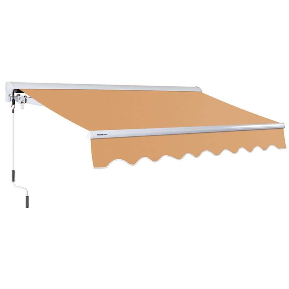 Advaning 10.5'' Fabric, Metal Cover Retractable Patio Awning
