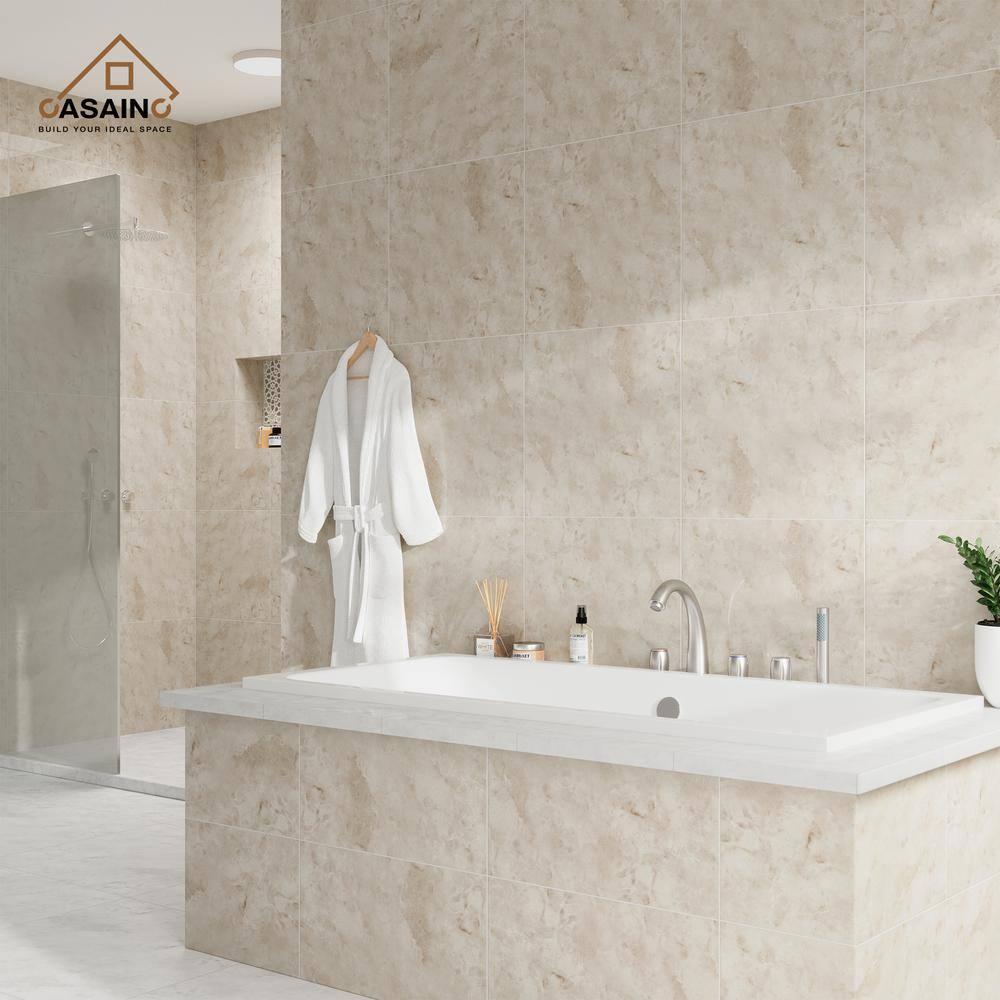 Chrome Plated 3-Handle Deck Mount Roman Tub Faucet with Hand Shower