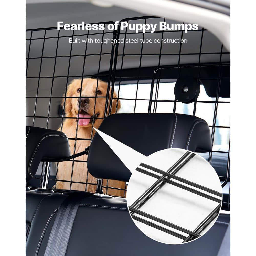 Dog Car Barrier, Adjustable Car Divider for Trunk Cargo Area, Universal-Fit Back Seat Wire Mesh barrier, Furniture Cover