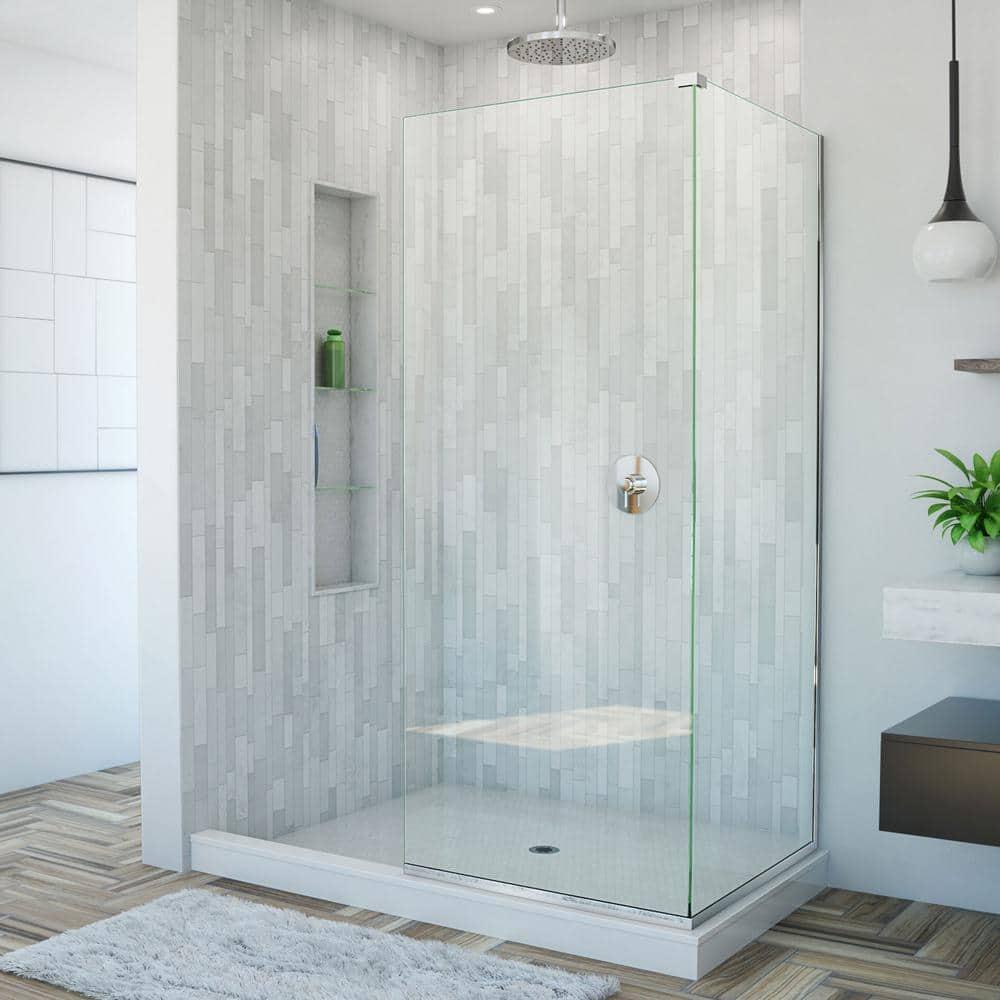 Linea 30"W x 72"H Frameless Fixed Glass Panel