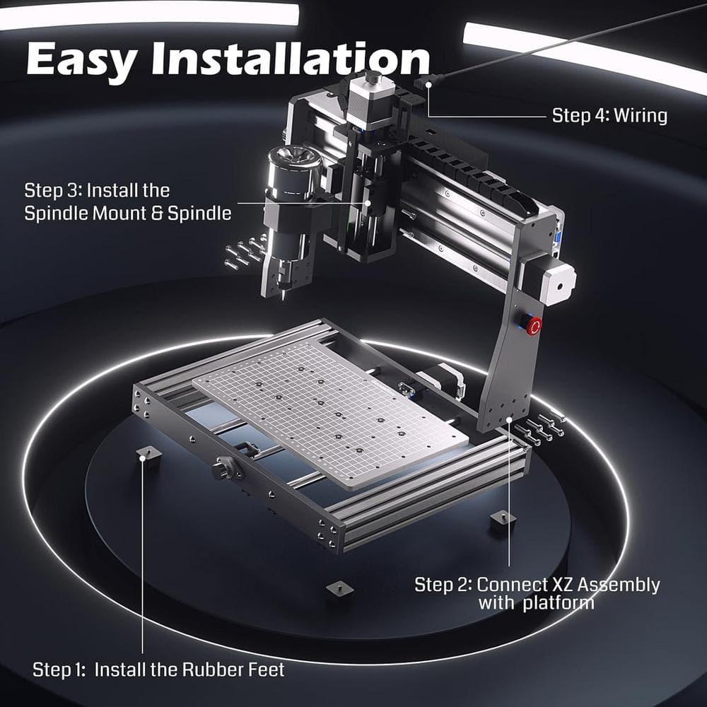 Genmitsu 3020-PRO MAX V2 CNC Router Machine, Upgraded 3 Axis Engraver for Metal, Wood, Acrylic, PCB MDF, New Structure & Offline Controller & 6pcs Limit Switches, Working Area 11.8 x 8.1 x 3.1 inch