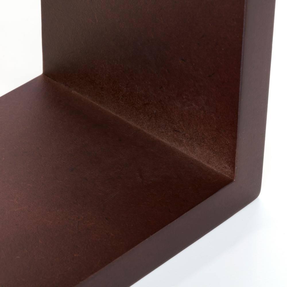 kieragrace KG Modern  Cubbi Floating Wall Shelves Espresso Engineered Wood