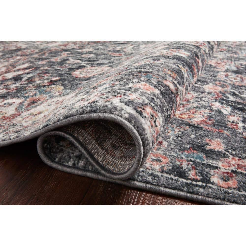 Loloi II Cassandra Collection CSN-03 Charcoal / Rust Oriental Area Rug 5'-3" x 7'-9"
