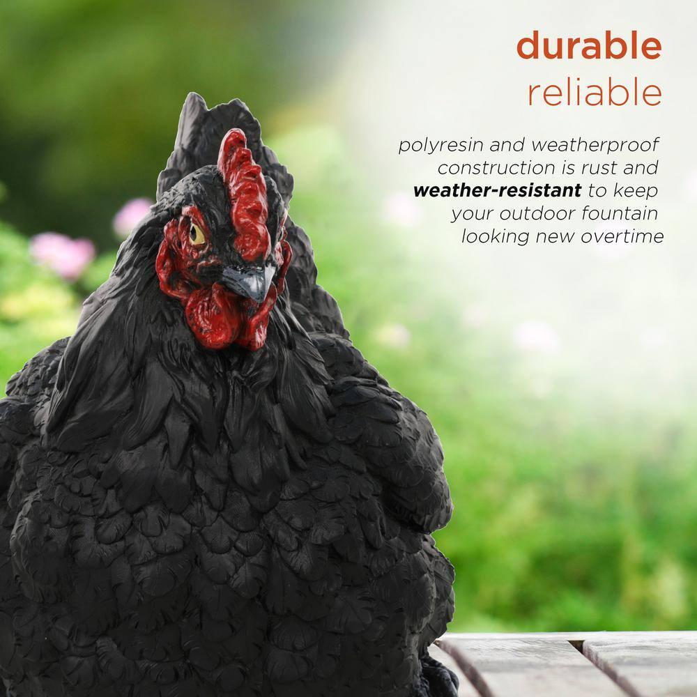 Alpine 8"H Indoor/Outdoor Resting Hen Garden Statue