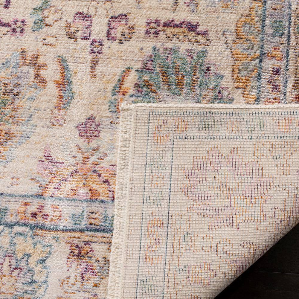 Illusion ILL710 Power Loomed Runner Rug - Cream/Purple - 2'3"x8' - Safavieh
