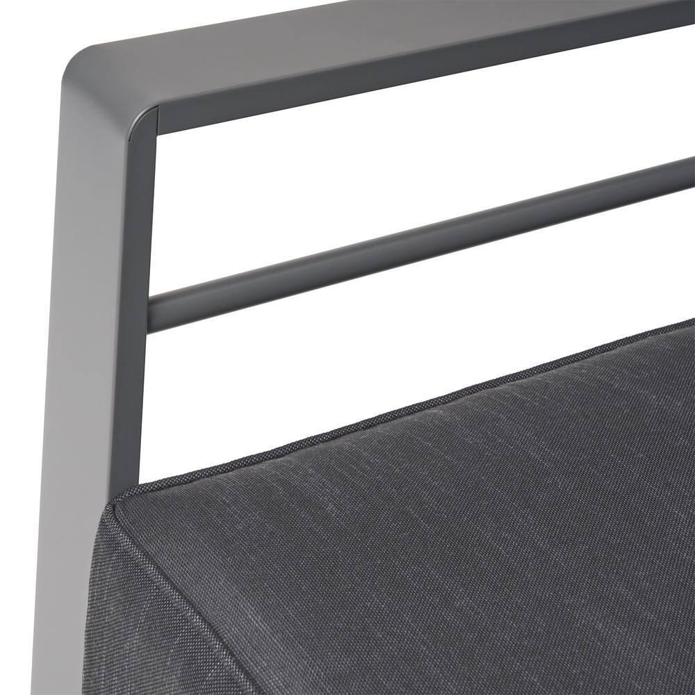 GDF Studio Crested Bay Outdoor Aluminum Club Chairs with Cushions, Set of 4, Gray and Dark Gray