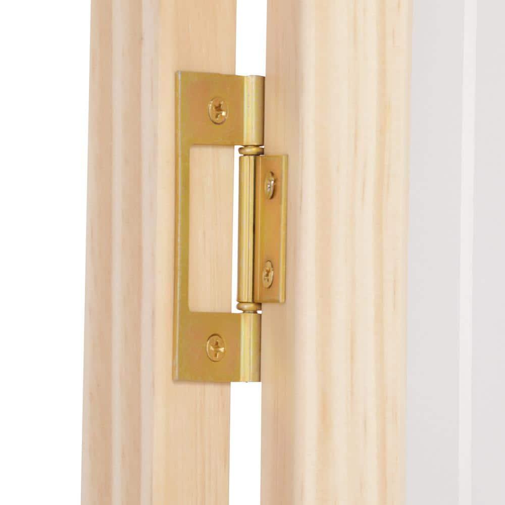 LTL Home Products 80'' Solid Wood Glass Unfinished Bi-Fold Door
