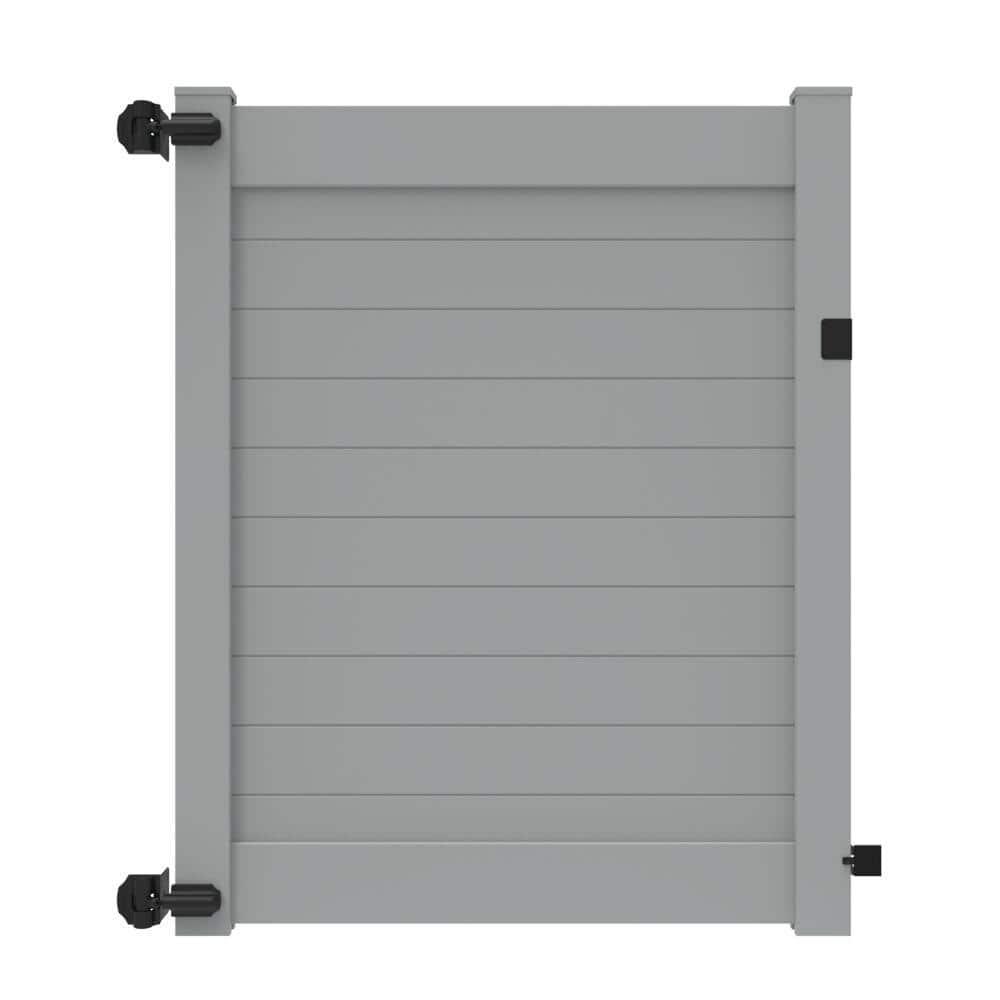 Barrette Outdoor Living Horizontal Fence Gray Vinyl Privacy Gate