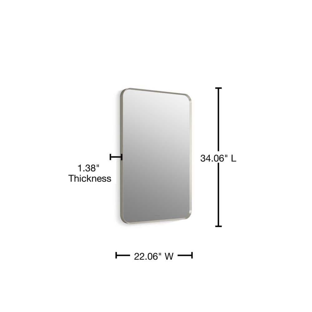KOHLER Essential Rectangular Wall Mirror, Bathroom / Vanity Mirror with Frame