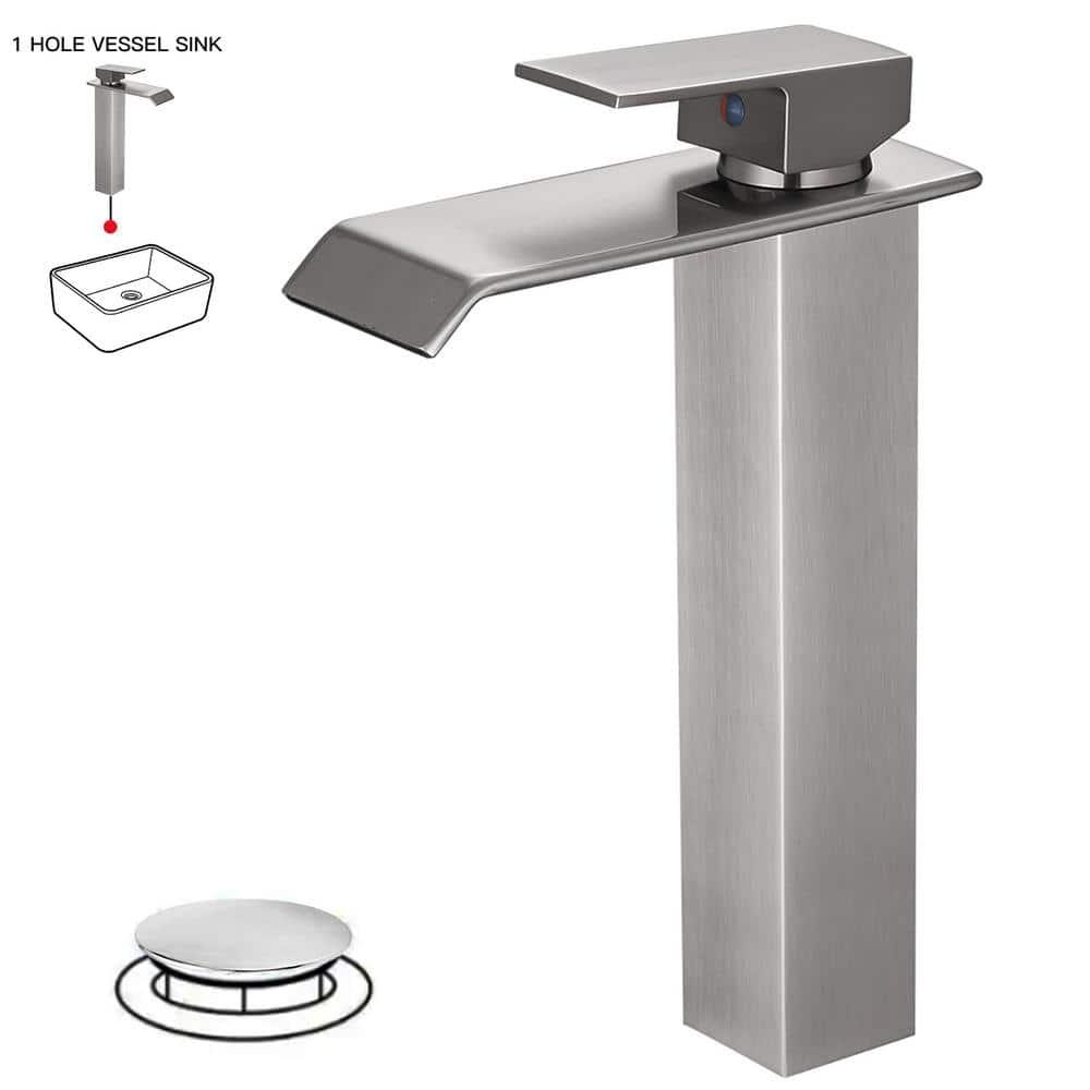 VIBRANTBATH 6004H-N Vessel Sink Faucet Single-handle Bathroom Faucet with Drain Assembly